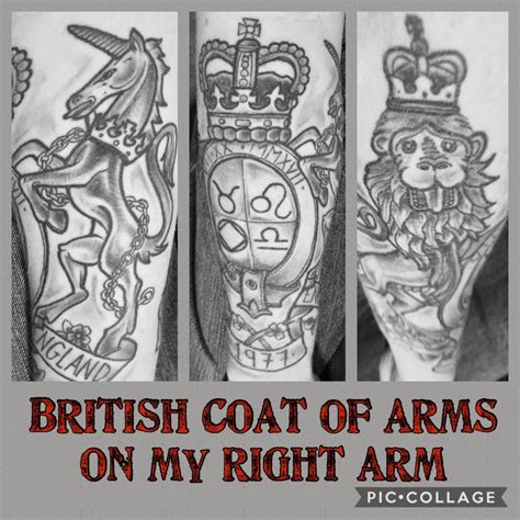 English Coat Of Arms Tattoo