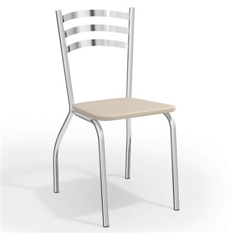 Cadeiras Kit Cadeiras Portugal Cromada Nude Kappesberg