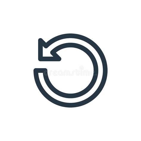 Restart Icon Vector From Basic Ui Concept Thin Line Illustration Of