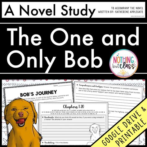 The One and Only Bob Novel Study Unit – Nothing but Class