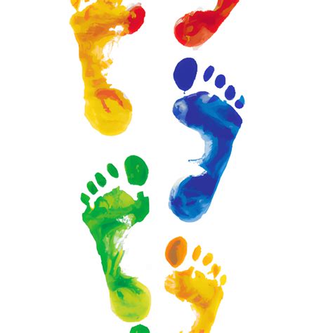 Colorful Footprint Graphic · Creative Fabrica