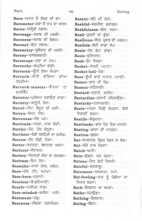 Punjabi English And English Punjabi Dictionary