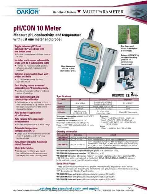 Phcon 10 Meter Nova Tech International Inc