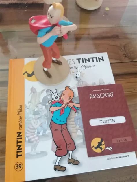 FIGURINE TINTIN COLLECTION Officielle Tintin Avec Milou Sur Son Dos