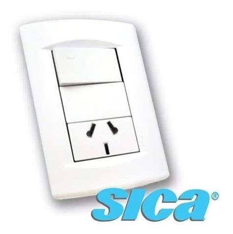 Llave De Luz Armado Toma 20 A Blanco Sica Life X6 Unidades