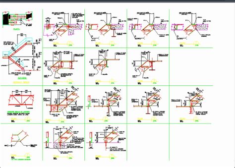 Detalle De Escaleras Metalicas En Autocad Cad Kb Bibliocad