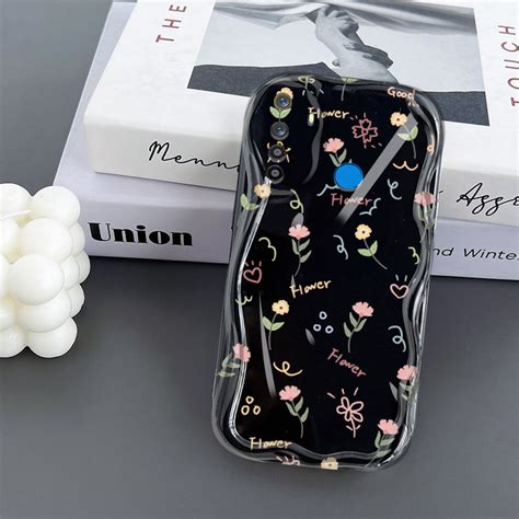 VRQR Soft Wavy Edge Phone Case For Infinix Hot Back Cover Full Screen Beautiful Flowers