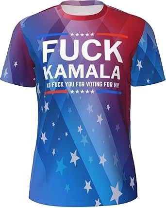 Fuck Kamala Harris T Shirts Fuck Harris Fuck You T Shirts For Men Casual Short Sleeve Beach