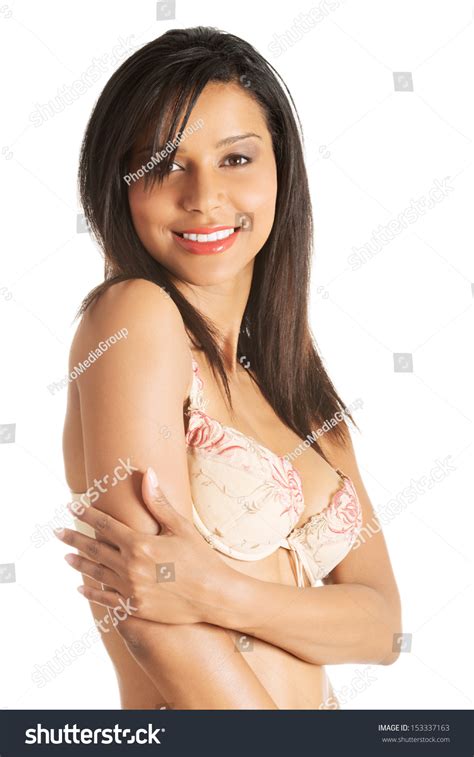 Sexy Lady Lingerie Isolated On White Foto Stok 153337163 Shutterstock