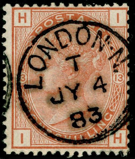 SG163 1s Orange Brown Plate 13 FINE USED CDS Cat 170 WMK CROWN