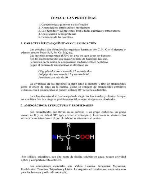 tema 7 las proteínas