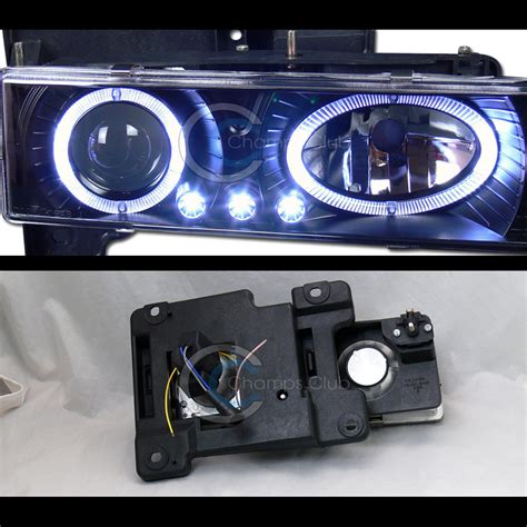 8000k Hid Xenon Blk Led Halo Projector Head Lights 88 98 Chevygmc C10