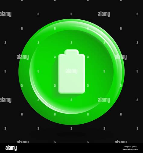 battery charging icon green  app button vector illustration stock
