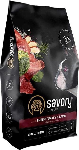 ᐉ Корм сухий для собак малих порід Savory зі свіжим м'ясом індички та ...