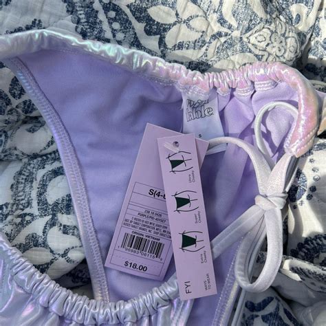 Really Cute Purple Metallic Bikini Never Worn And Depop