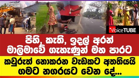 පිහි කැති ඉදල් අරන් මාලිමාවේ ගැහැණුන් මහ පාරට කවුරුත් නොකරන වැඩකට