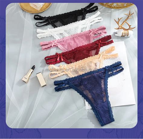 Rts Sexy Bikini Thong Women Panties G String Lace Thong Hipster High Leg Part Super Breathable