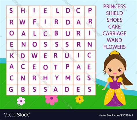 Educational game for children word search puzzle Vector Image