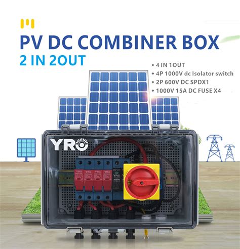 Solar Pv Strings Dc Combiner Box 4 String 1000v With Dc Isolator Switch Hot Sale For Solar Pv