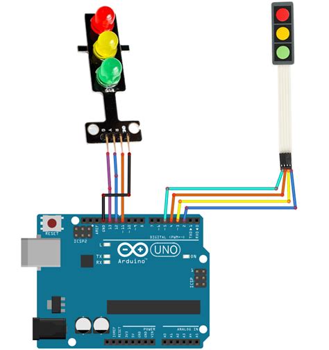 Traffic Light Using A Membrane Keypad And Arduino Visuino Visual Development For Arduino