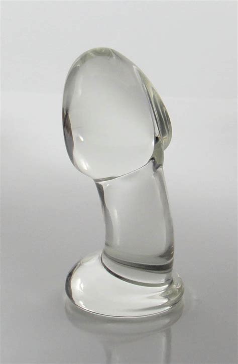 Small Glass Cock Head Butt Plug Sex Toy Etsy