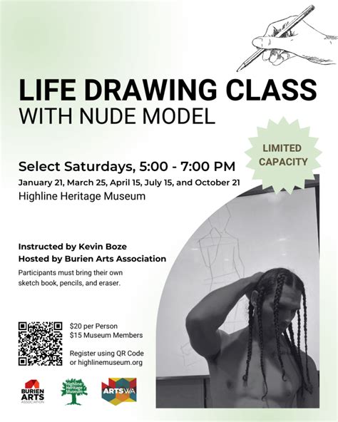 Life Drawing Class With Nude Model Highline Heritage Museum