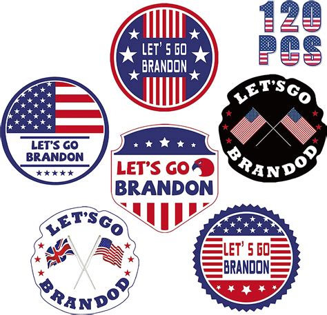 120pcs Lets Go Brandon Biden Stickers Vinyl Anti Biden