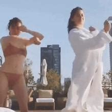 Maisie Williams Showed Great Dancing Skills In A Bikini With Her Best Friend Aznude