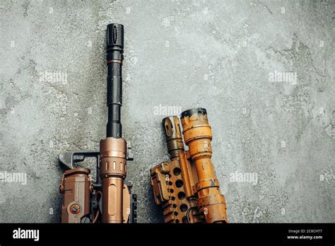 modern weapon series  army assault rifle close  stock photo alamy
