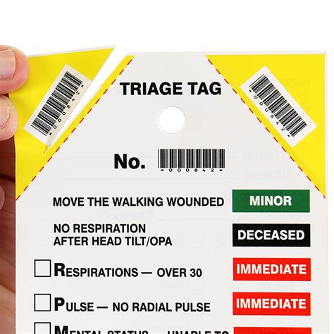 Medical Emergency Triage Tag - Identify & Tag Injuries of Victims, SKU ...