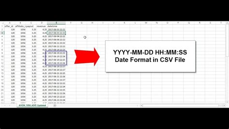 Format Date To YYYY MM DD HH MM SS Does Not Stay Excel CSV File