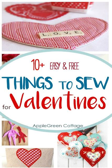 Adorable Easy Sew Valentines Projects Applegreen Cottage