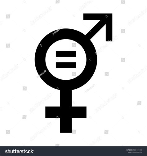 Gender Equality Icon Vector Illustrationblack Silhouette Stock Vector ...