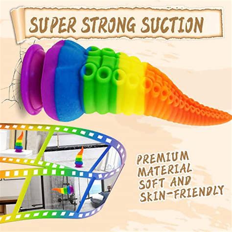 Tentacle Dildo Rainbow Octopus Huge Sex Toy Dildoadult Toy Etsy