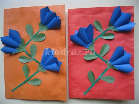 Объёмные аппликации "цветы"