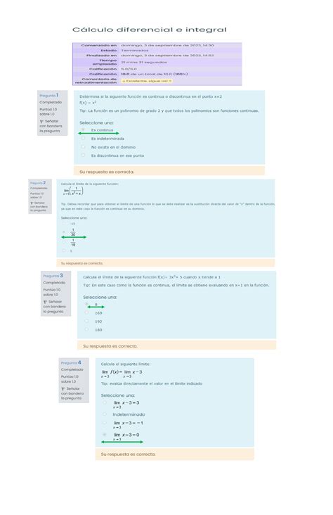 Examen Semana 1 Calculo Direfencial Y Intregal UTEL 2023