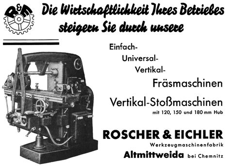 Roscher And Eichler Machine Tools Germany