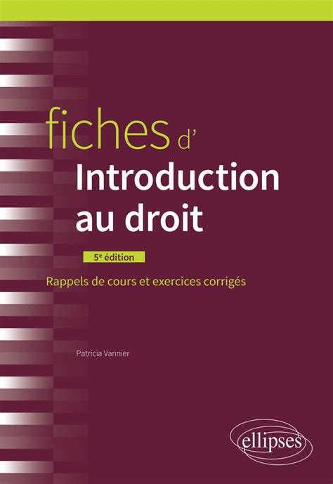 Fiches D Introduction Au Droit