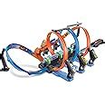 Amazon Hot Wheels Track Set And Toy Car Large Scale Motorized Track With Corkscrew Loops