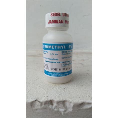 jual permethyl obat kembung diare timpani hewan mancur  ml shopee