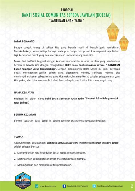 Contoh Proposal Kegiatan Sosial 57 Koleksi Gambar