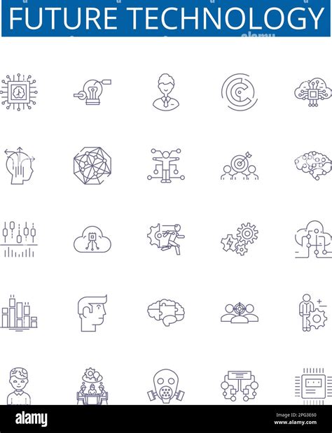 Future Technology Line Icons Signs Set Design Collection Of