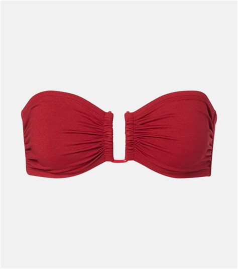 Show Bandeau Bikini Top In Red Eres Mytheresa