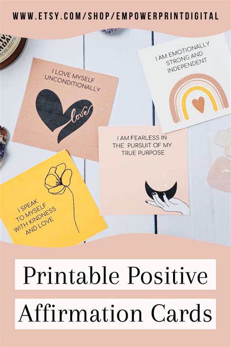 This Deck Of 42 Printable Affirmation Cards Will Help To Improve Self