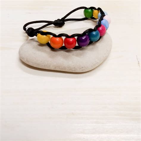 Anxiety Bracelet Fidget Beaded Rainbow Bracelet Fidget Etsy