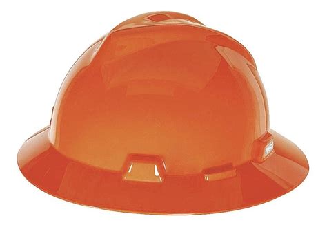 Casco De Seguridad Ala Ancha V Gard Msa Naranja Con Matraca Mercado Libre