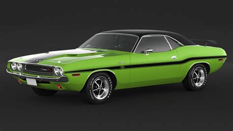 1970 Dodge Challenger RT 3D Model 70 Obj Fbx Max Unknown Free3D