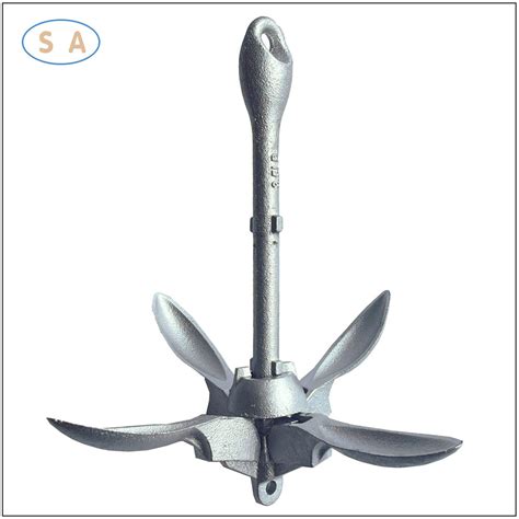 Marine Hardware Ship Vessel Stainless Steel Boat Folding Grapnel Anchor