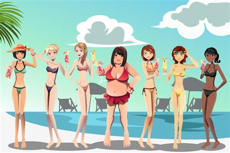 Bikini Women Vector Images Over