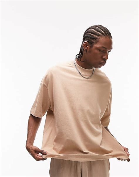 Topman Extreme Oversized T Shirt In Stone Asos